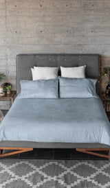 Single & Double Sky Blue - Luxury 600-Thread-Count Bedsheets - NAFSI